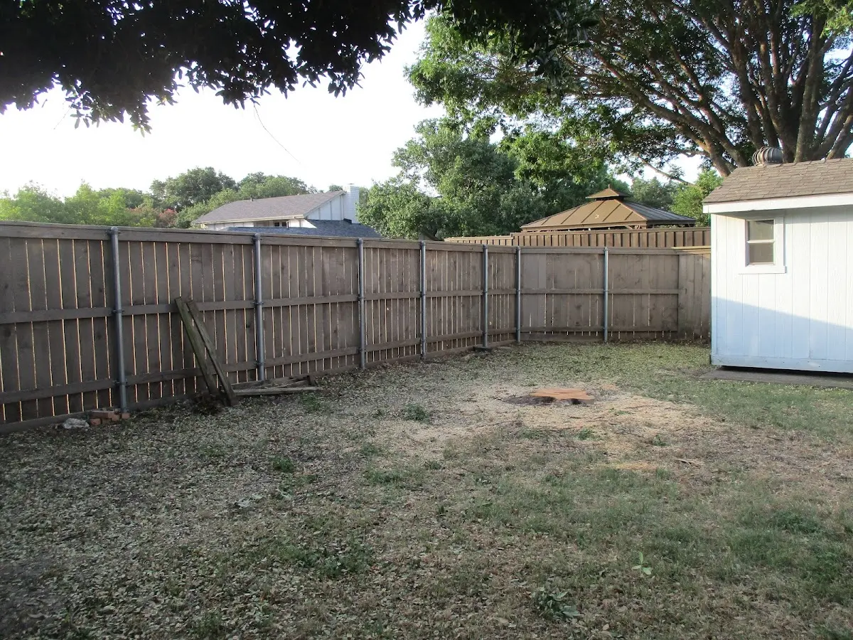 Cleared yard after professional tree removal in Merrittstown